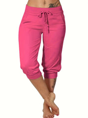 Plus Size Drawstring Capri Joggers | Sizes 14-28