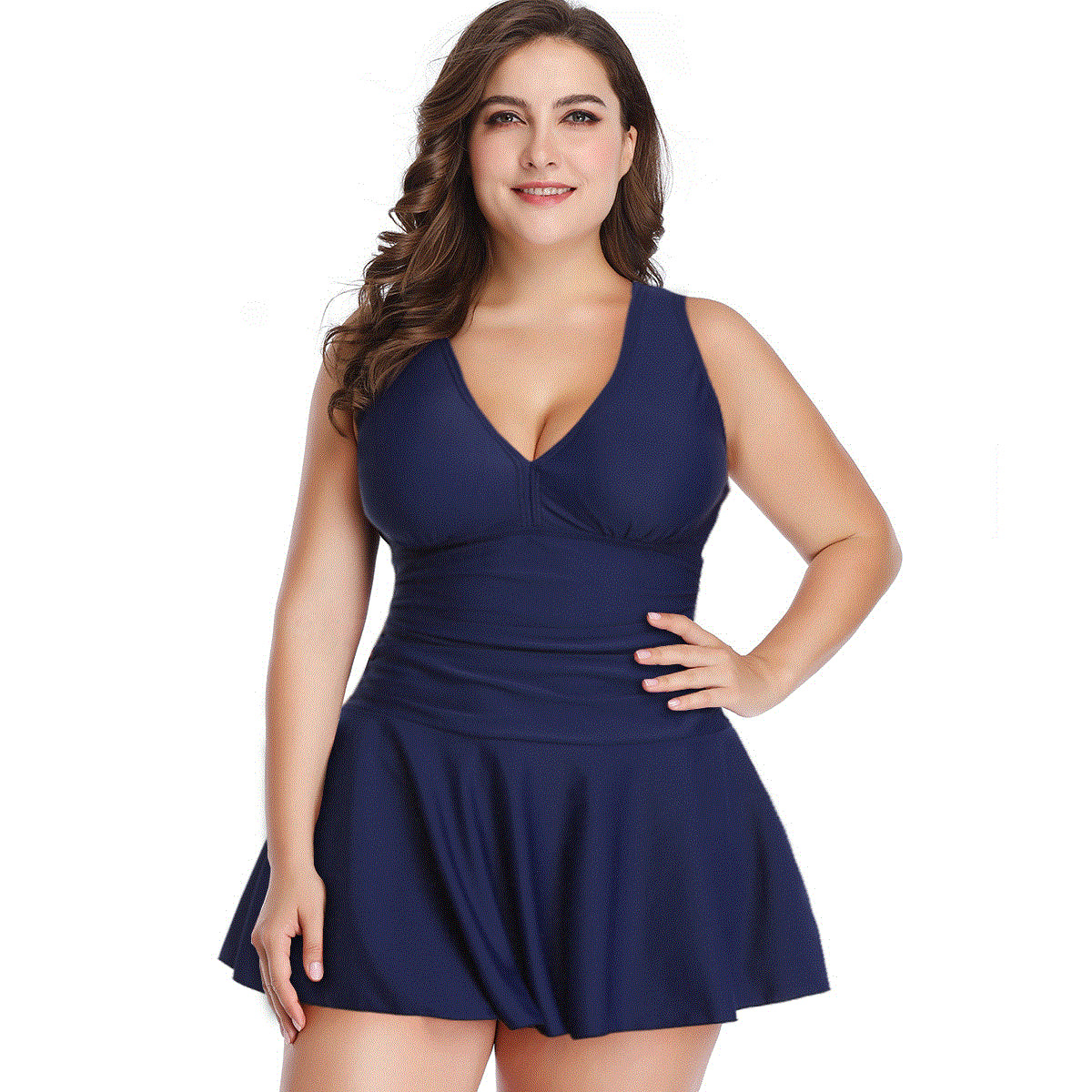 Halter Plus Size Swimsuit for Women Plus Polished Pros