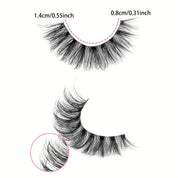 10 Pairs Natural Fluffy D Curl False Lashes | Premium Eyelash Extensions Plus Polished Pros