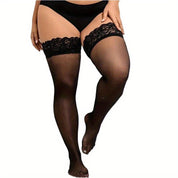 Sexy Plus Size Thigh High Stockings - Flattering Fit