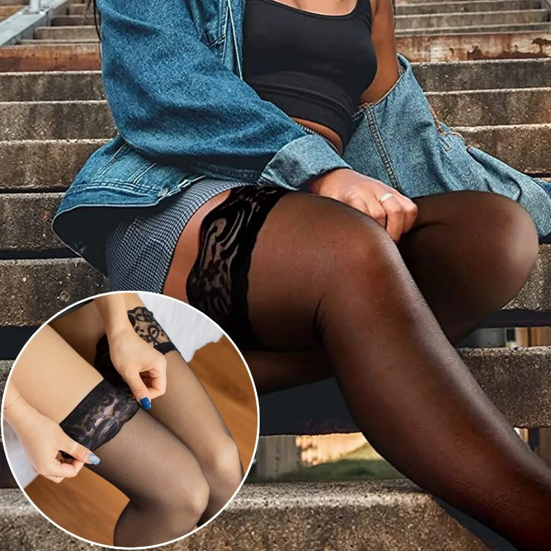 Sexy Plus Size Thigh High Stockings - Flattering Fit