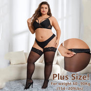 Sexy Plus Size Thigh High Stockings - Flattering Fit