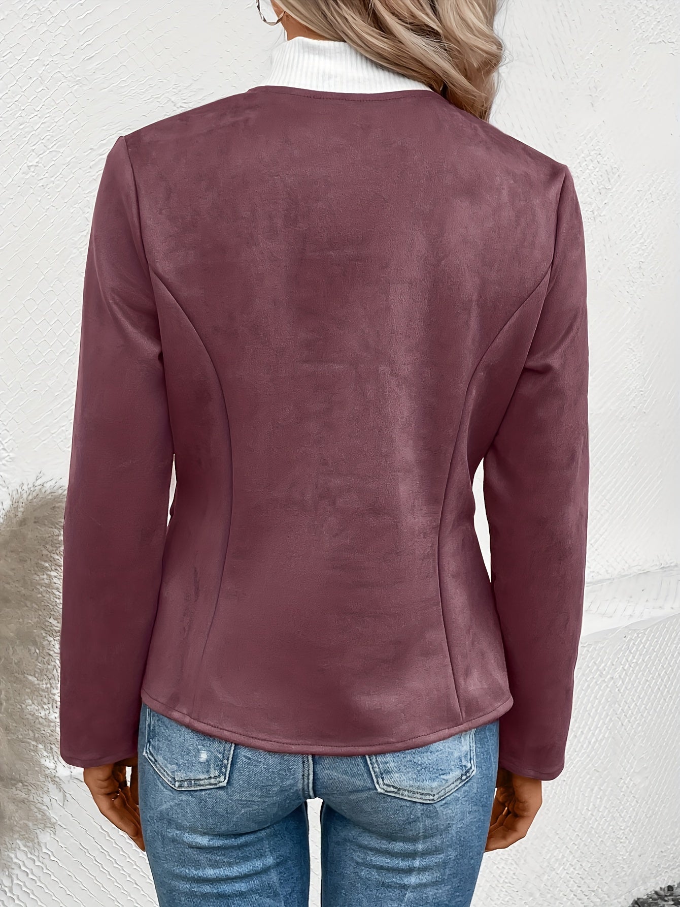 Stylish Plus Size Zip-Up Jacket - Elegant Comfort