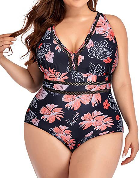 Women's Plus Size 12-22 Siamese Swimsuit Plus Polished Pros