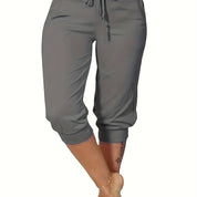 Plus Size Drawstring Capri Joggers | Sizes 14-28