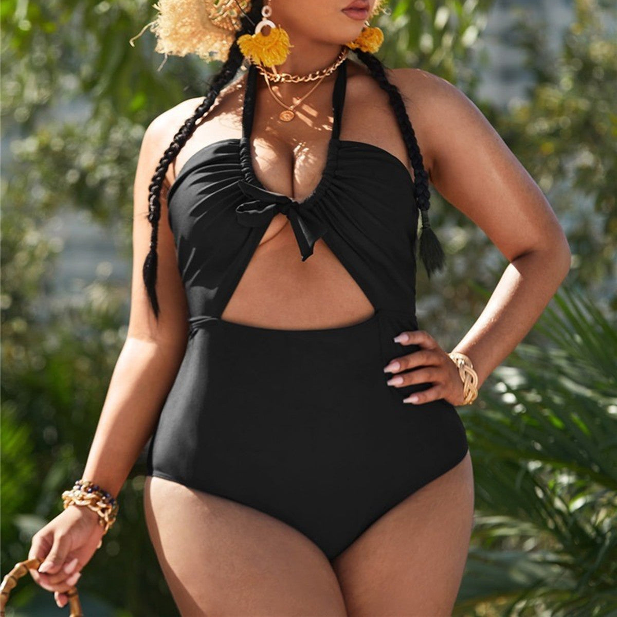 Tied One -Piece Swimsuit - Plus Size 12-20 Plus Polished Pros