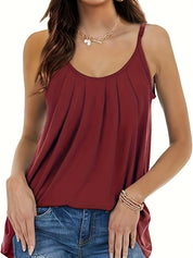 Women's Plus Size Pleated Cami Top 14-28 Plus Polished Pros