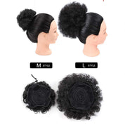 Curly Afro Puff - Pineapple Drawstring Wig Plus Polished Pros