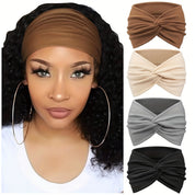 Bohemian Style Wide Headbands - 4 Pack Plus Polished Pros