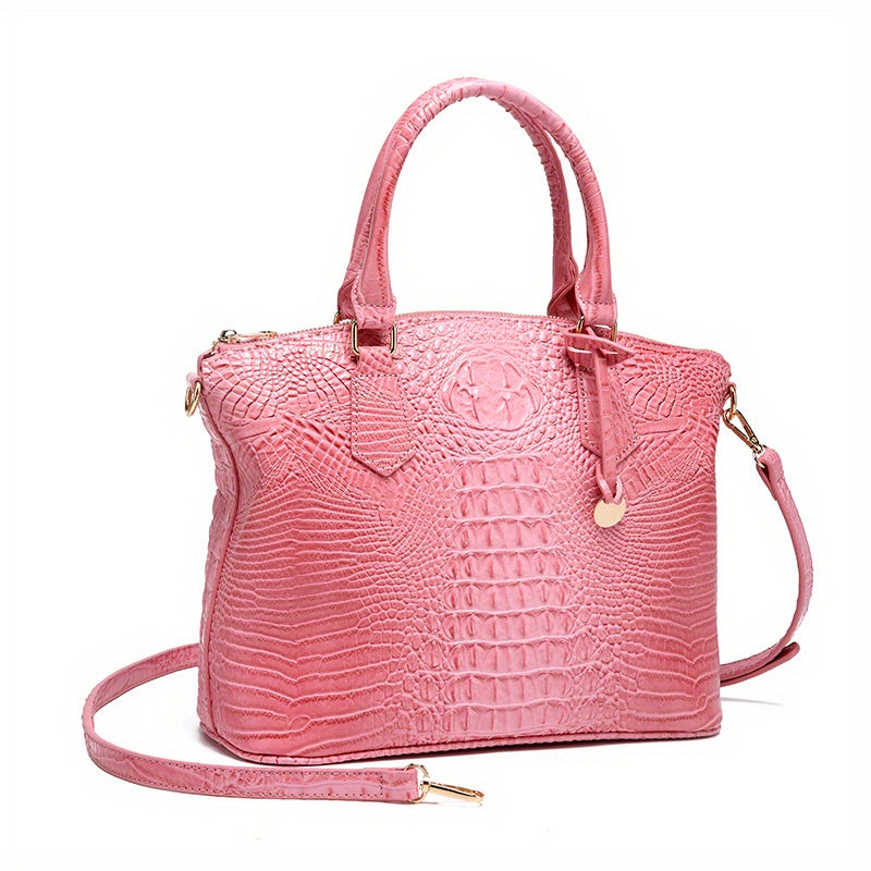 Crocodile Pattern Tote Bag – Stylish Office Essential