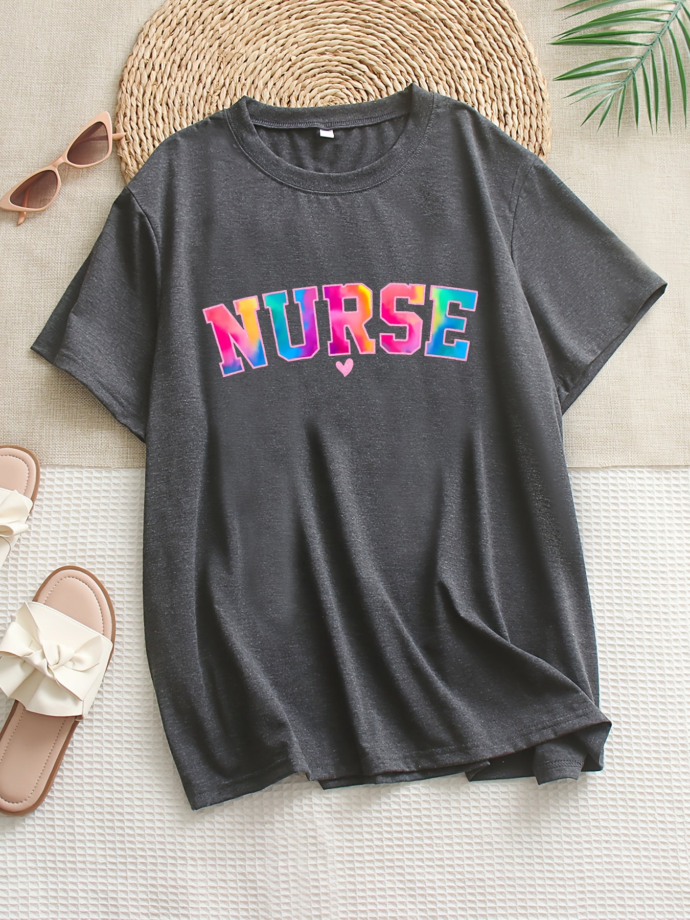 NURSE Print Plus Size 14-28 T-shirt Plus Polished Pros