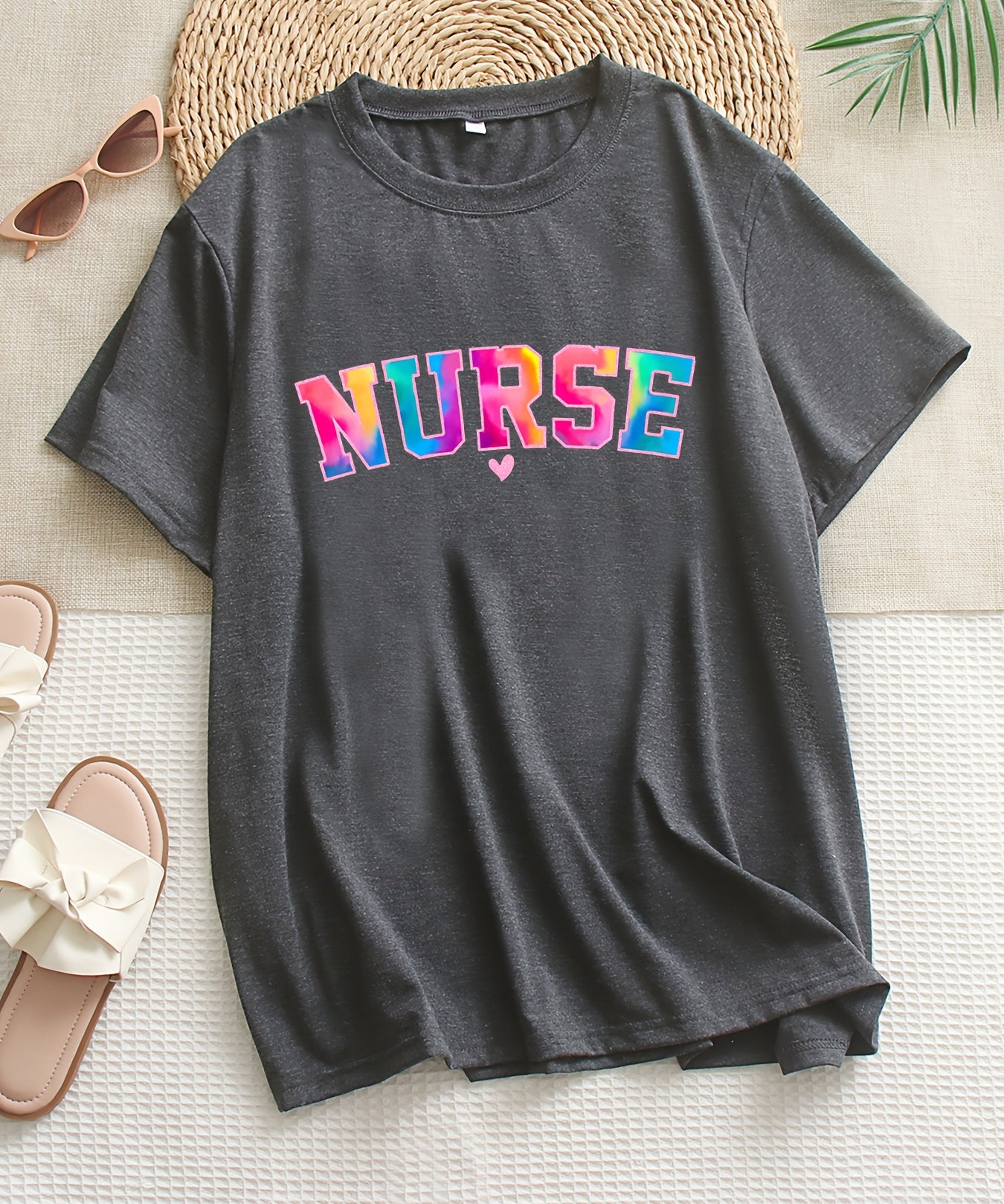 NURSE Print Plus Size 14-28 T-shirt Plus Polished Pros