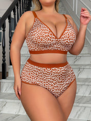 Sexy Plus Size Leopard Lingerie Set Plus Polished Pros