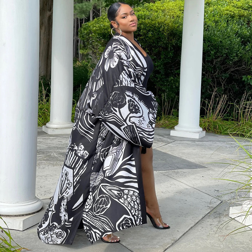 Women's Plus Size Kimono Plus Polished Pros