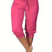 Plus Size Drawstring Capri Joggers | Sizes 14-28