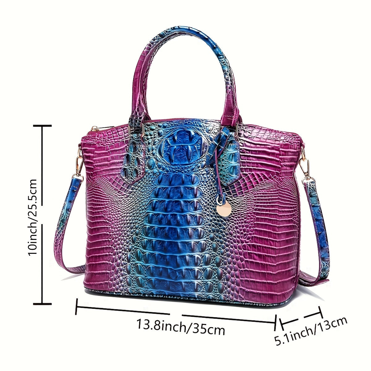 Crocodile Pattern Tote Bag – Stylish Office Essential