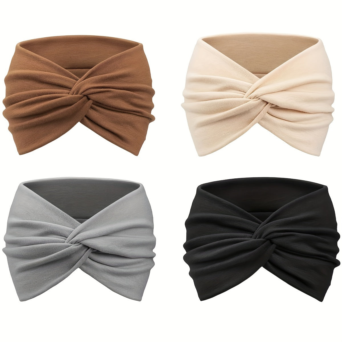 Bohemian Style Wide Headbands - 4 Pack Plus Polished Pros