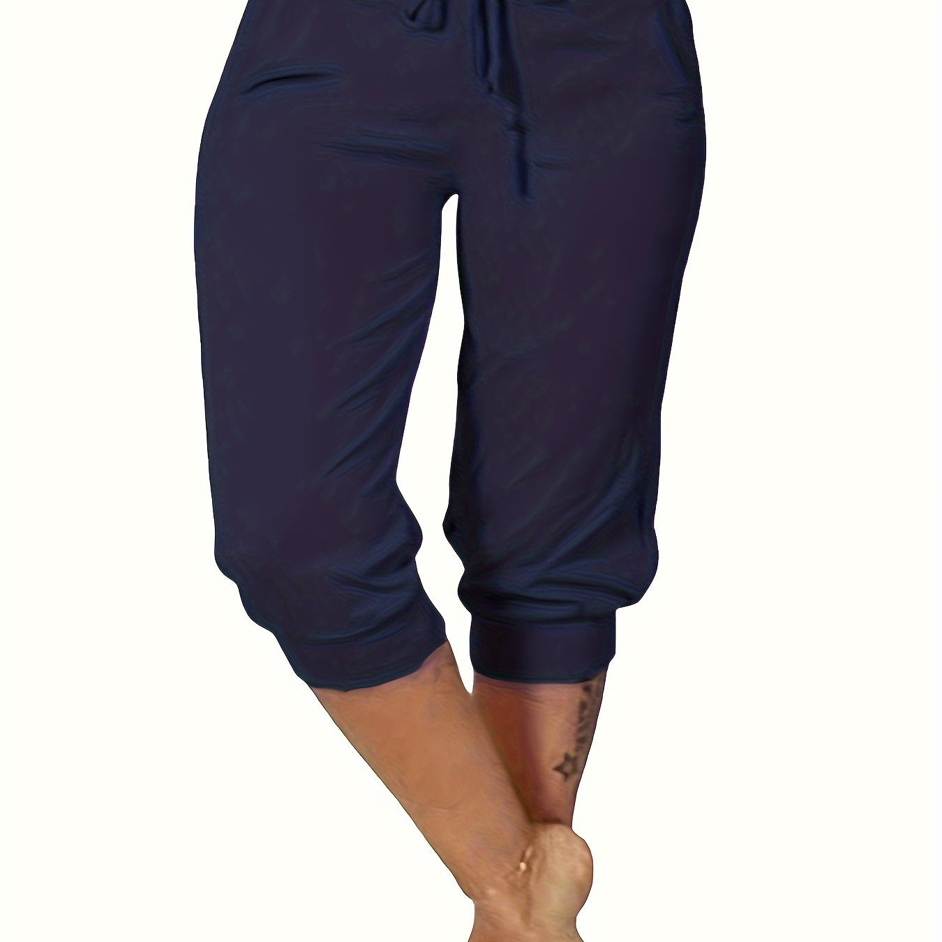 Plus Size Drawstring Capri Joggers | Sizes 14-28