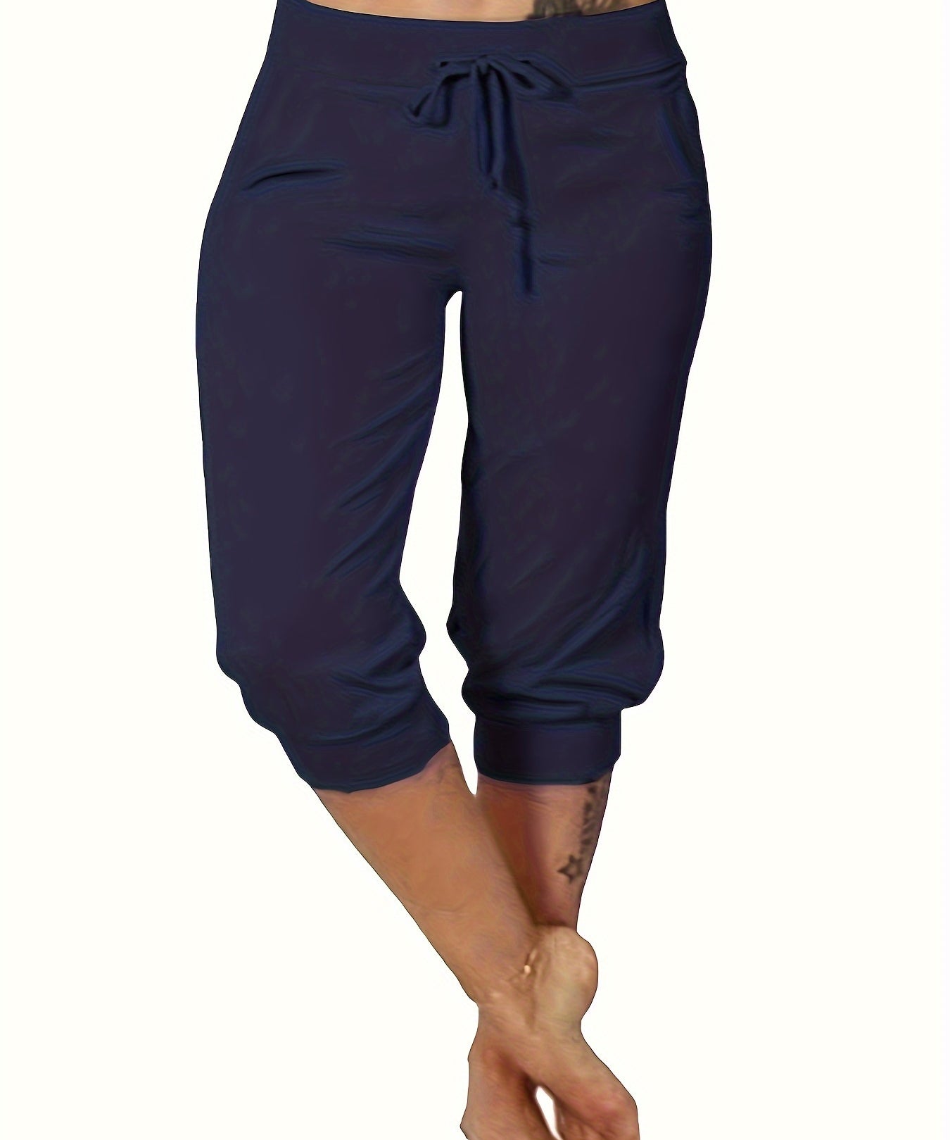 Plus Size Drawstring Capri Joggers | Sizes 14-28