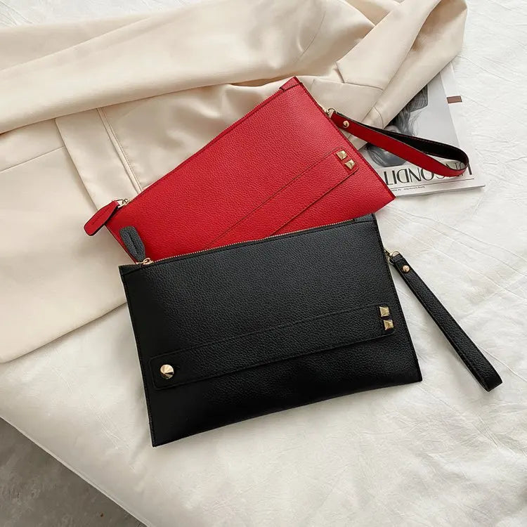 PU Leather Clutch Bag - Luxury Evening Plus Polished Pros