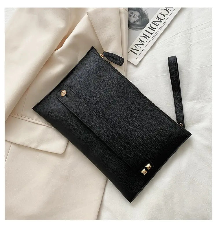 PU Leather Clutch Bag - Luxury Evening Plus Polished Pros