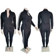 Plus Size Women's Sweatsuit Set Plus Polished Pros