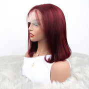 99J Burgundy Brazilian Lace Frontal Wig - Glam Style