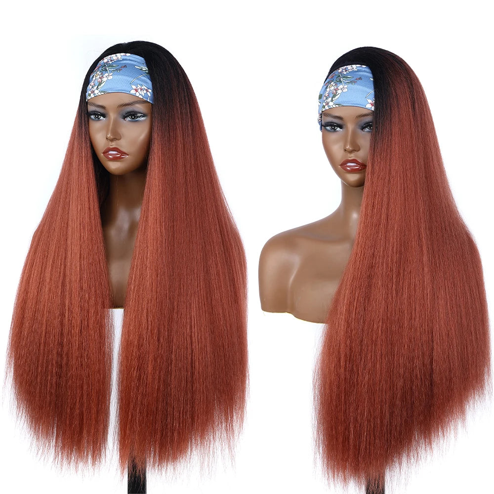 Long Yaki Straight Headband Wig - Easy Wear