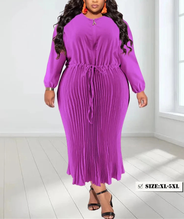 Plus Size Elegant Fall Maxi Dress - Sizes 14-22 Plus Polished Pros