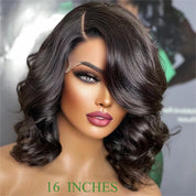 Bouncy Curly Human Hair Loose Wavy Bob Wig