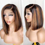 Highlight Straight Bob Lace Front Human Hair Wig