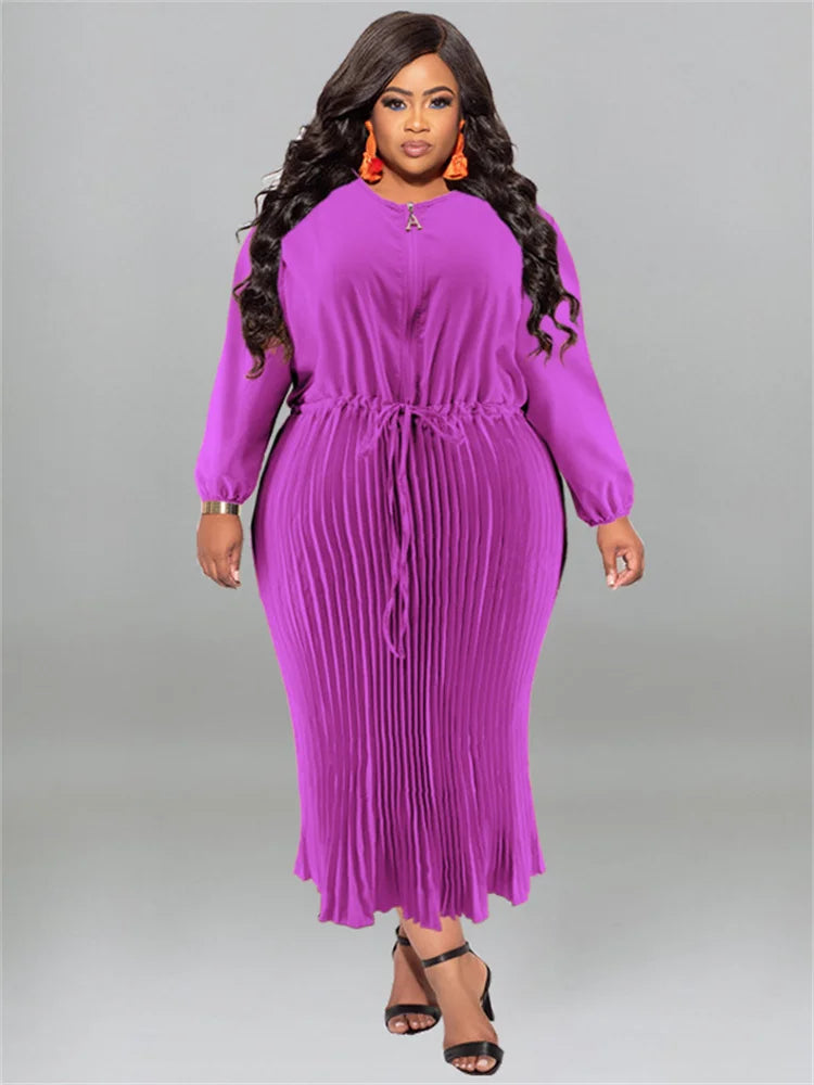 Plus Size Elegant Fall Maxi Dress - Sizes 14-22 Plus Polished Pros