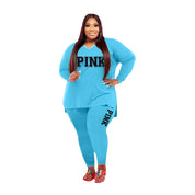 Plus Size Two Piece Set -PINK Plus Polished Pros