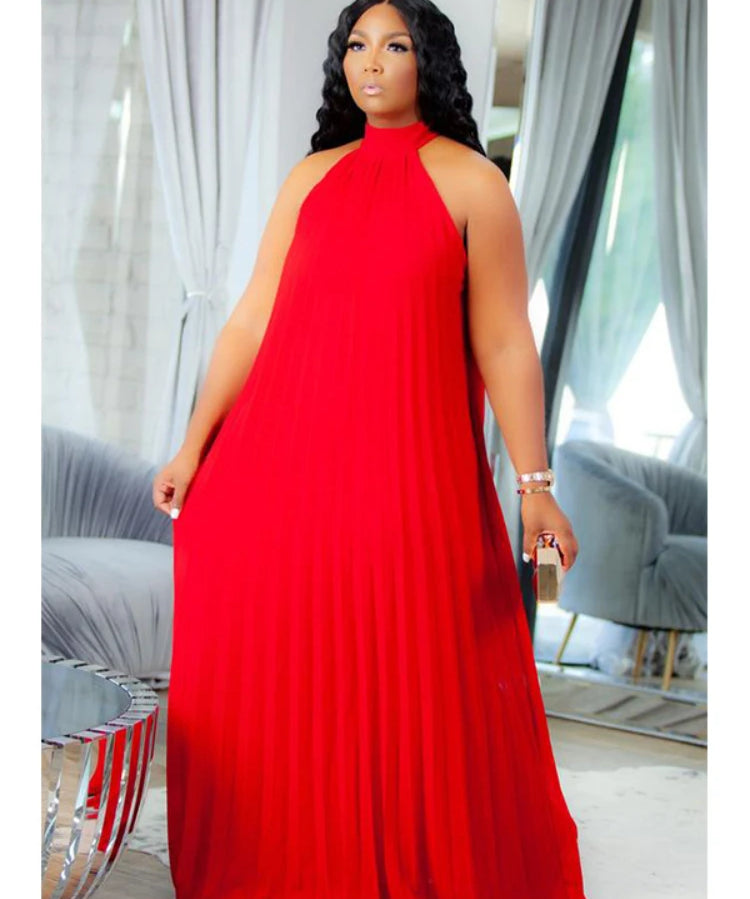 Elegant Red Plus Size Chiffon Dress Plus Polished Pros