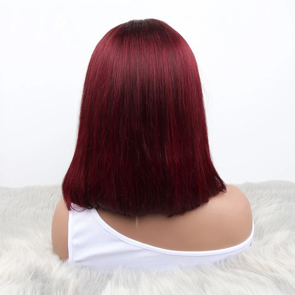 99J Burgundy Brazilian Lace Frontal Wig - Glam Style