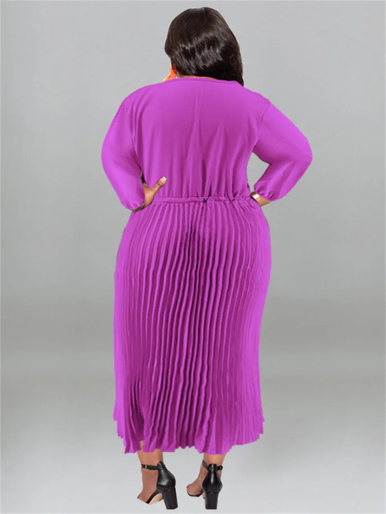 Plus Size Elegant Fall Maxi Dress - Sizes 14-22 Plus Polished Pros