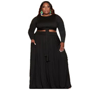 Plus Size Casual Bandage Skirt Set Plus Polished Pros