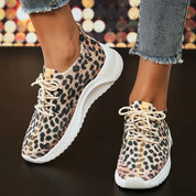 Fashion Leopard Knitted Sneakers Sizes 5-11 Plus Polished Pros