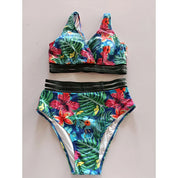 Elegant Printed Plus Size Bikini Set