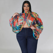 Chic Plus Size 12-20 Gradient Print Chiffon Top Plus Polished Pros