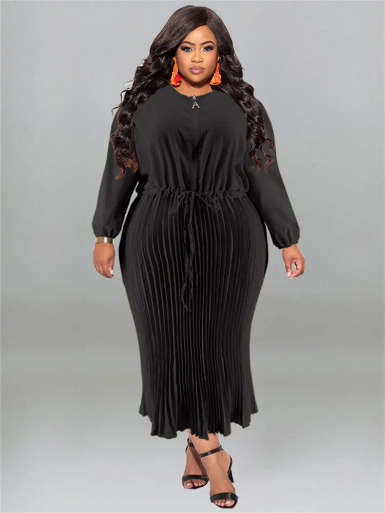 Plus Size Elegant Fall Maxi Dress - Sizes 14-22 Plus Polished Pros