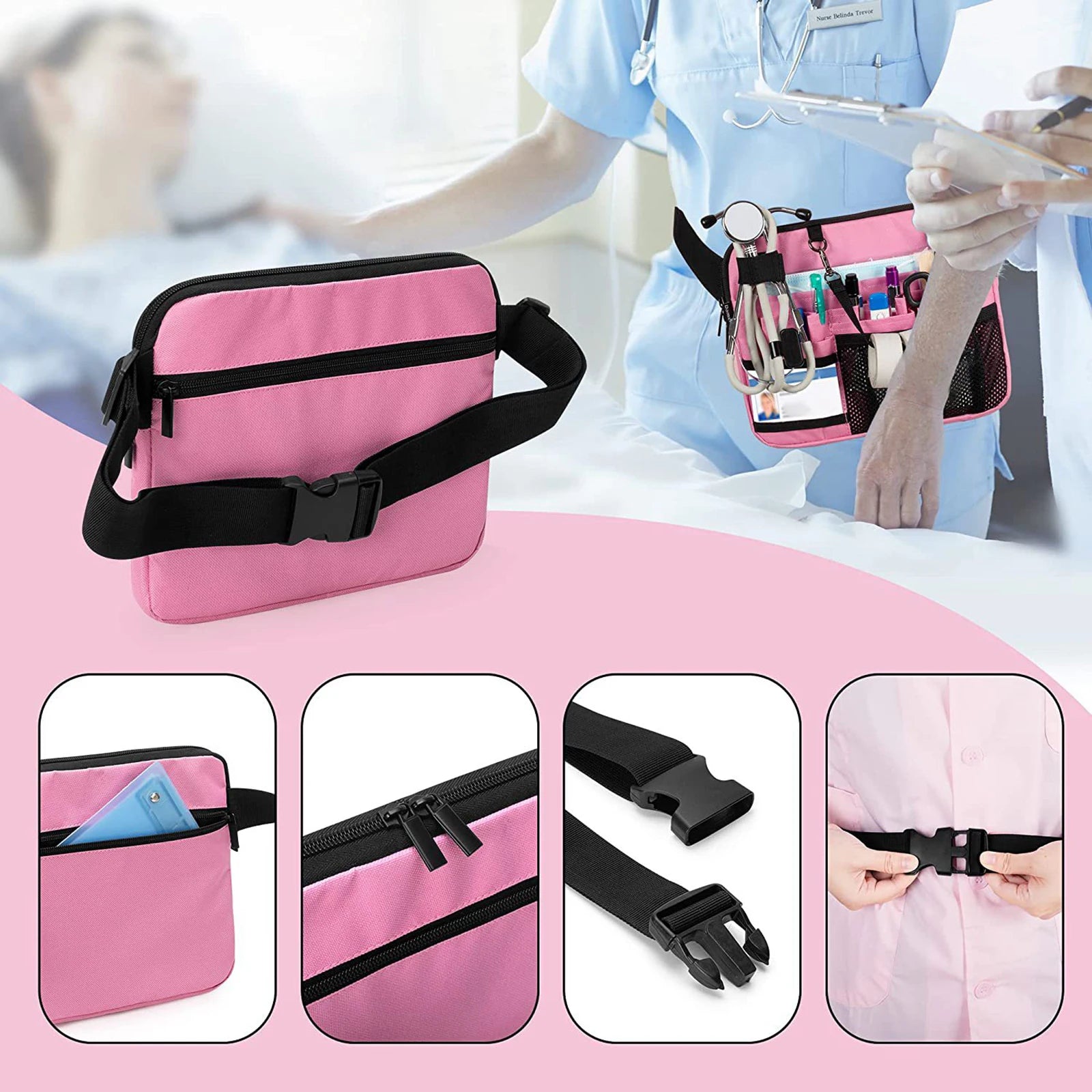 Durable Nurse Fanny Pack with Multiple Pockets Plus Polished Pros