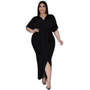 V Neck Ruffle Dress for Plus Size 12-22 Women - Elegant Spring Party Outfit Plus Polished Pros