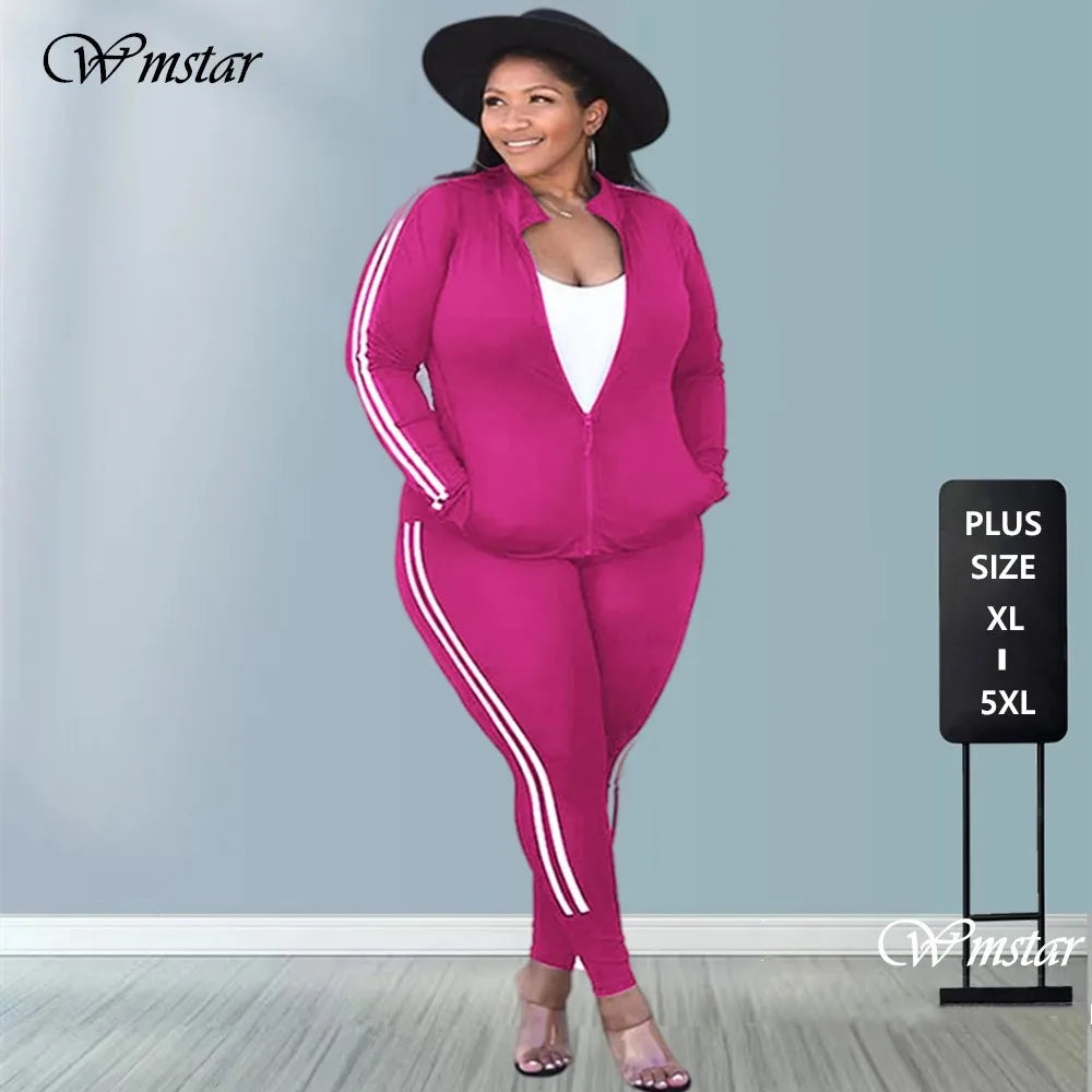 Plus Size Women's Sweatsuit Set Plus Polished Pros