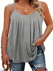 Women's Plus Size Pleated Cami Top 14-28 Plus Polished Pros