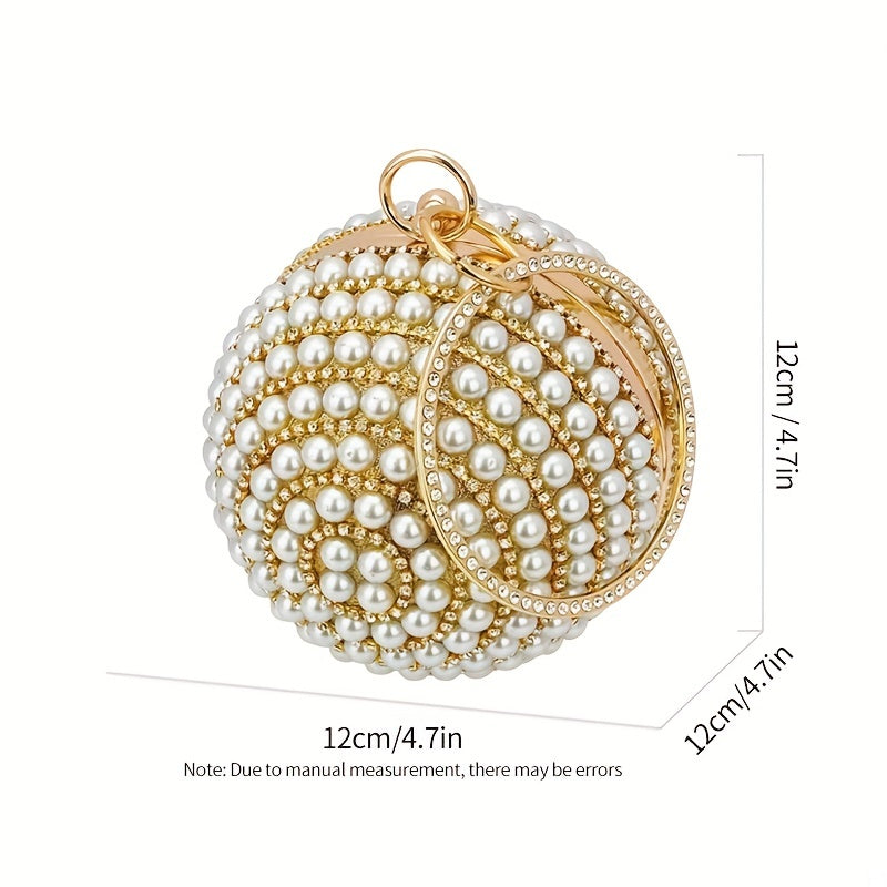 Elegant Rhinestone Pearl Evening Clutch Plus Polished Pros