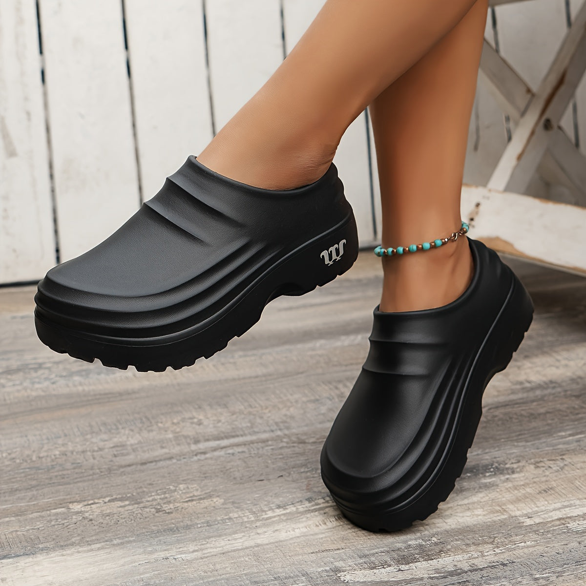 Women's Waterproof Slip-On Shoes, Soft Sole, Anti-Slip Plus Polished Pros