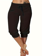 Plus Size Drawstring Capri Joggers | Sizes 14-28