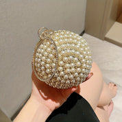 Elegant Rhinestone Pearl Evening Clutch Plus Polished Pros